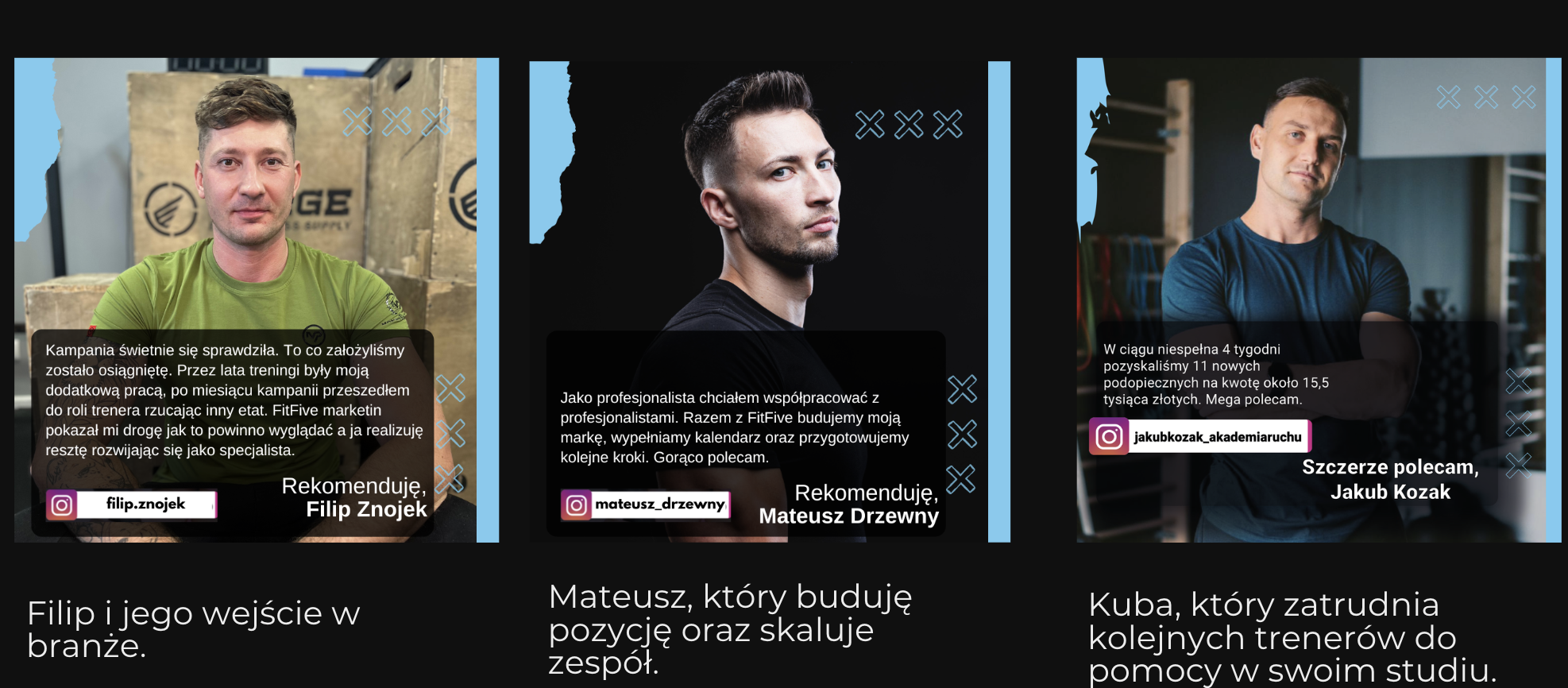 Rekomendacja klientów FitFive — Filip Znojek, Mateusz Drzewny i Jakub Kozak